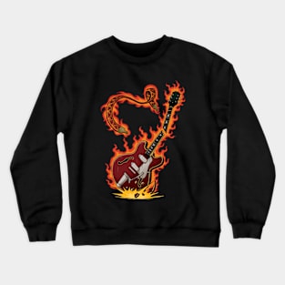 hollow fire guitar Crewneck Sweatshirt